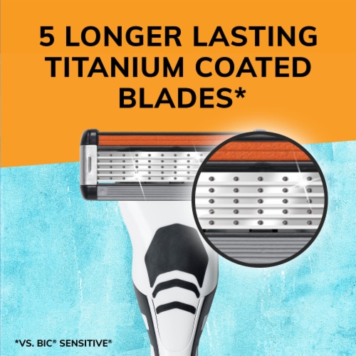 BIC® Flex 5™ Men's Disposable Razor & Cartridges Perspective: right