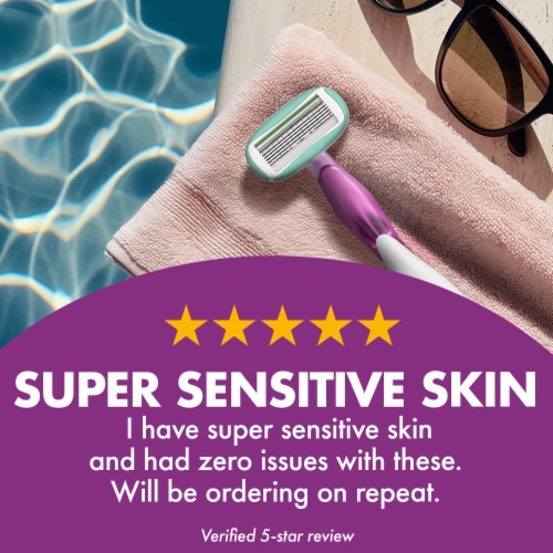 BIC® Soleil® Sensitive Advanced Value Pack Disposable Razors Perspective: right