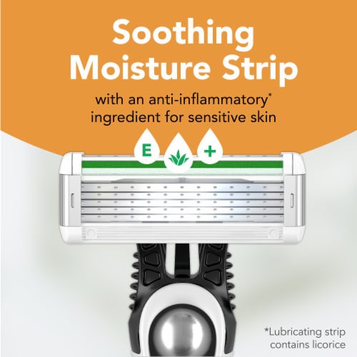 BIC® Flex 5™ Sensitive Men's Razors Perspective: right