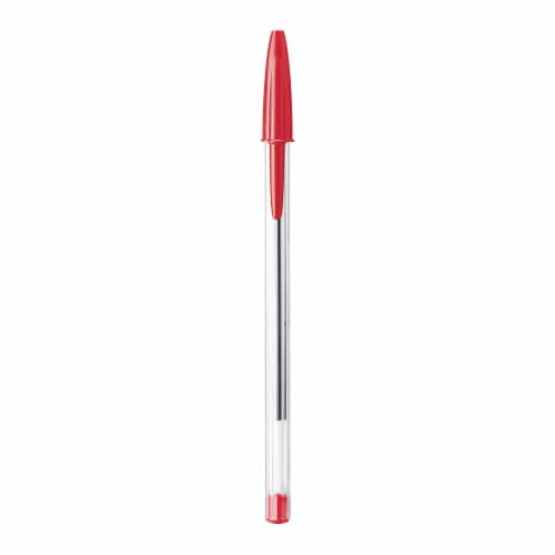 BIC® Cristal® Xtra Smooth Medium Ball Point Pens - Red Perspective: right