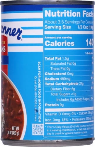 Blue Runner® Creole Cream Style Original Red Beans Perspective: right