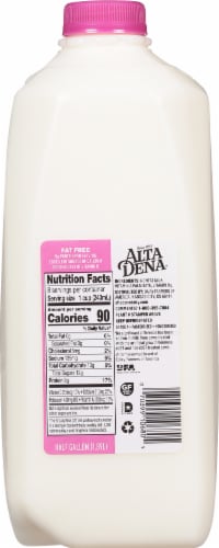 Alta Dena Fat Free Milk Perspective: right
