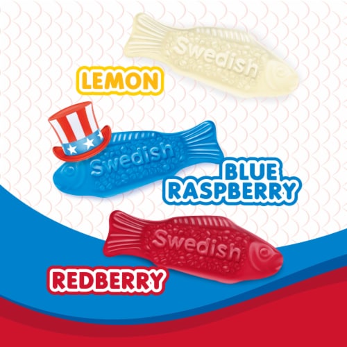 Swedish Fish® Red White & Blue Mini Candy Perspective: right
