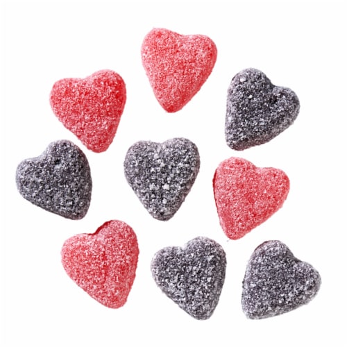 SOUR PATCH KIDS Soft & Chewy Love Me Love Me Not Valentine's Day Candy Hearts Perspective: right
