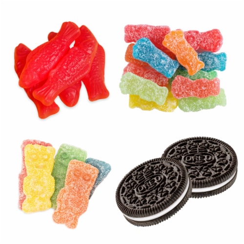 SOUR PATCH KIDS SWEDISH FISH & OREO Cookies Halloween Candy & Cookie Variety Pack Perspective: right