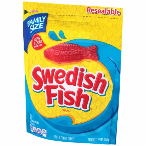 Swedish Fish Mini Soft & Chewy Candy Family Size Perspective: right