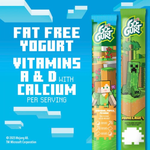 Go GURT Gluten Free Cotton Candy & Strawberry Banana Kids Yogurt Tubes Perspective: right