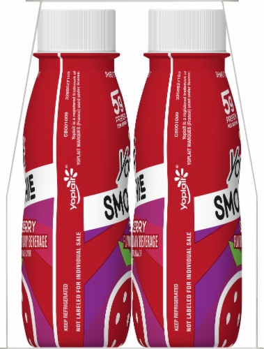 Yoplait® Strawberry Flavored Smoothie Perspective: right