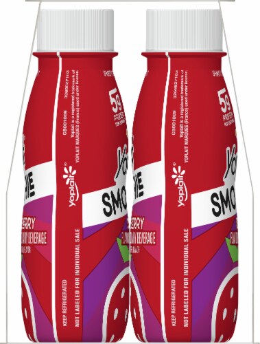 Yoplait® Strawberry Flavored Smoothie Perspective: right