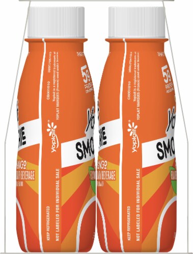 Yoplait Peach Mango Lowfat Smoothie Drinks Perspective: right