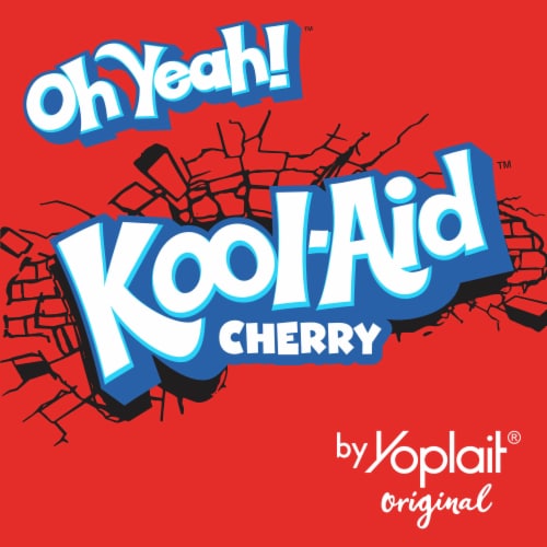 Yoplait Original Kool Aid Cherry Low Fat Yogurt Perspective: right