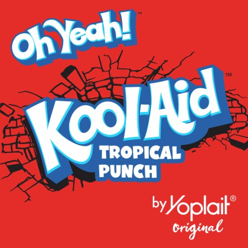 Yoplait Original Kool Aid Tropical Punch Low Fat Yogurt Perspective: right
