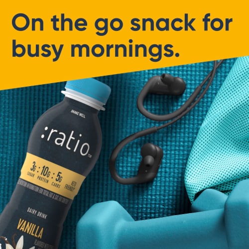 :ratio Vanilla Ten g Protein Keto Friendly Dairy Drink Perspective: right