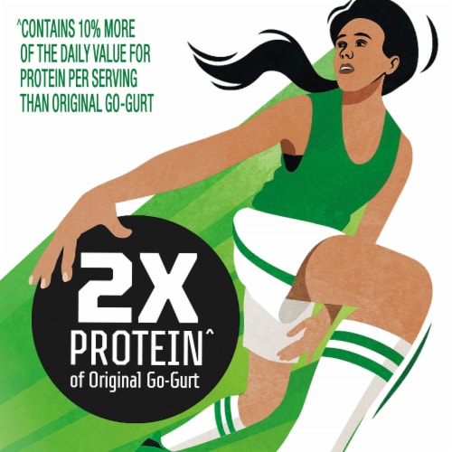 Go-GURT Protein Strawberry Kids Low Fat Yogurt Tubes Perspective: right