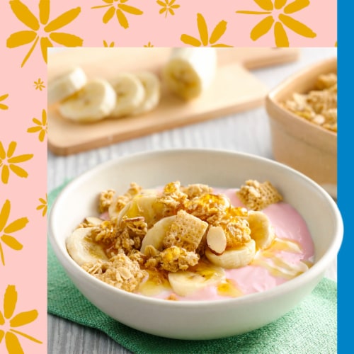 Yoplait Original Strawberry Banana Flavored Smooth Style Low Fat Yogurt Tub Perspective: right
