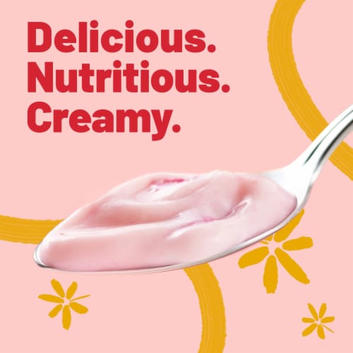 Yoplait Original Low Fat Strawberry and Harvest Peach Yogurt Cups Perspective: right
