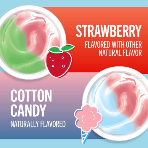 Yoplait Low Fat Cotton Candy & Strawberry Kids Yogurt Pack Perspective: right