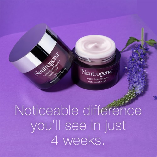 Neutrogena Triple Age Repair Night Face Cream Anti-Aging with Vitamin C to help Fight Wrinkles Perspective: right