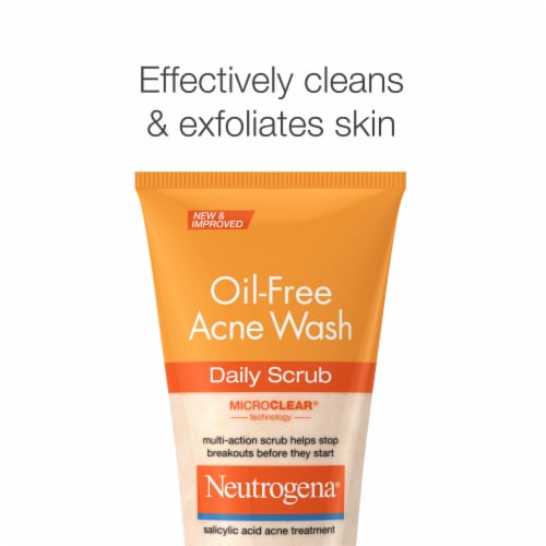 Neutrogena Oil-Free Acne Face Scrub 2% Salicylic Acid Acne Treatment Perspective: right