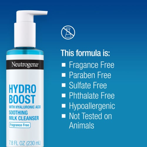 Neutrogena Hydro Boost Soothing Milk Face Wash with Hyaluronic Acid Fragrance-Free Perspective: right