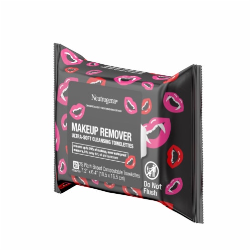 Neutrogena Makeup Remover Wipes Plant-Based Towelettes, Gently Removes Oil & Makeup Perspective: right