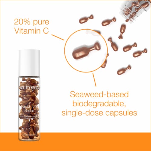 Neutrogena Rapid Tone Repair Vitamin C Serum Capsules Perspective: right