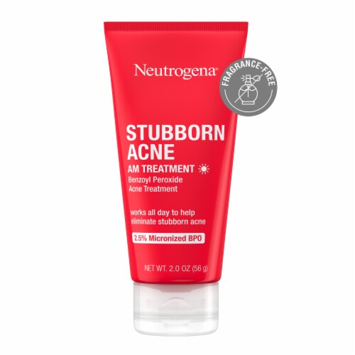 Neutrogena Stubborn Acne AM Face Treatment with 2.5% Micronized Benzoyl Peroxide Acne Medication Perspective: right