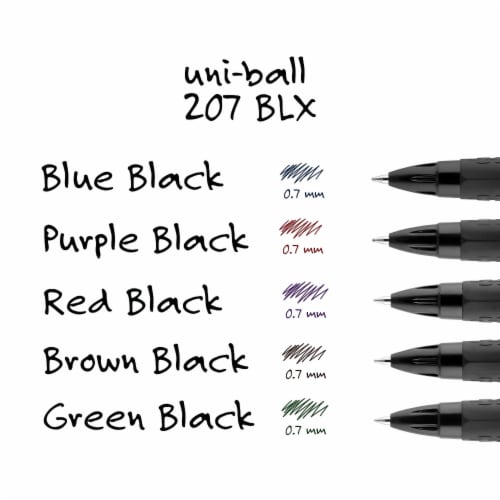 uni-ball 207 BLX Series Gel Pen .7mm Assorted Pack Perspective: right