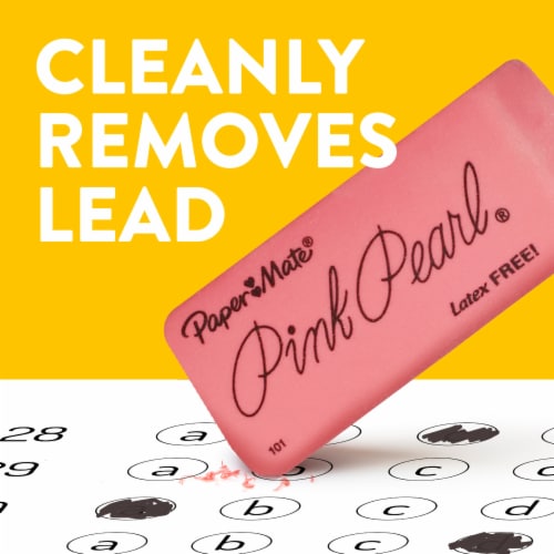 Paper Mate® Pink Pearl Erasers, Large, 3 Count Perspective: right