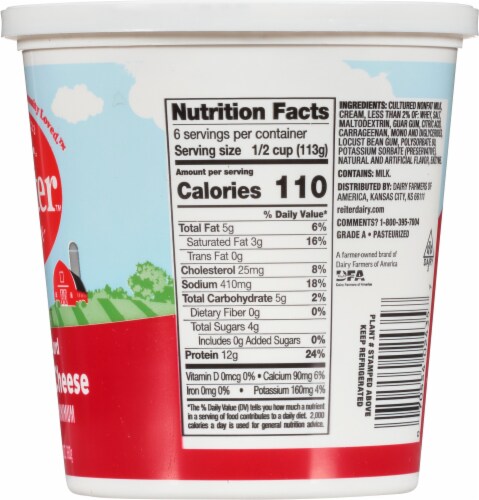 Reiter™ 4% Milkfat Small Curd Cottage Cheese Perspective: right