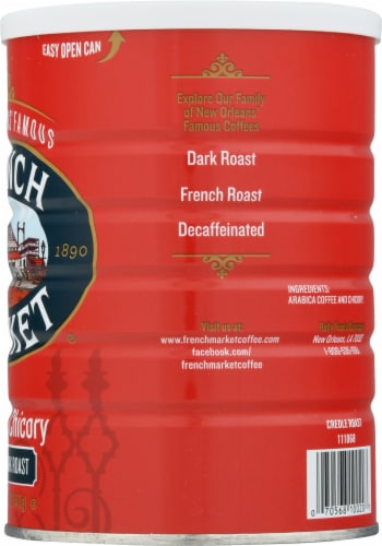 French Market Medium-Dark Raost Coffee & Chicory Perspective: right
