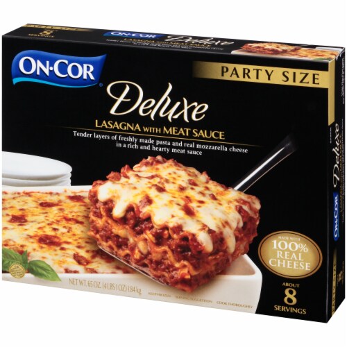 On-Cor® Deluxe Lasagna with Meat Sauce Party Size Perspective: right