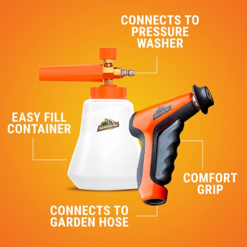 Car Wash Foam Gun - Foam Cannon Garden Hose - Foam Sprayer Exterior Care Products - Spray Foam Gun Car Wash Kit - Foam Blaster for Snow Foam - Car