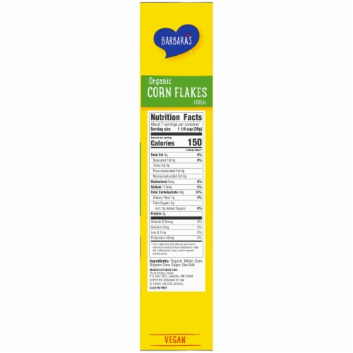 Barbara's Corn Flakes Organic Cereal Perspective: right