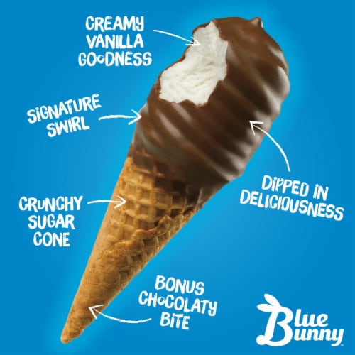 Blue Bunny® Mini Swirls® Vanilla Ice Cream Perspective: right