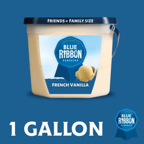 Blue Ribbon Classics French Vanilla Ice Cream Tub Perspective: right