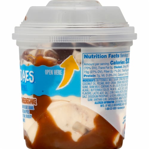 Blue Bunny Load'd Sundaes® Turtle Cheesecake Frozen Dairy Dessert Cups Perspective: right