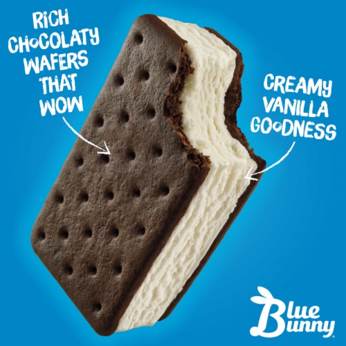 Blue Bunny Simply Vanilla Frozen Dessert Sandwich Perspective: right