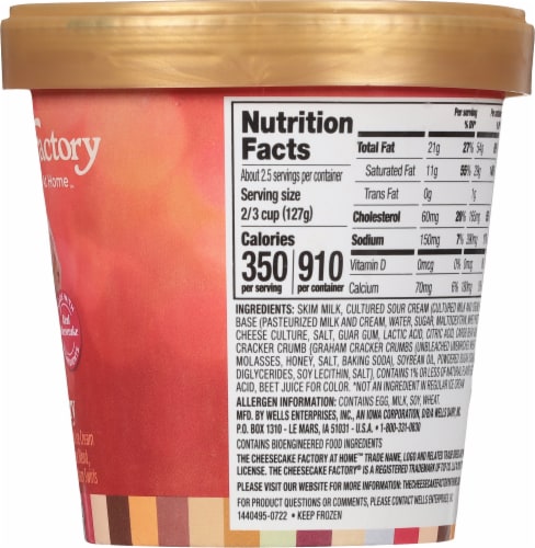 The Cheesecake Factory Strawberry Premium Strawberry Cheesecake Ice Cream Perspective: right
