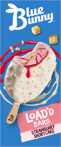 Blue Bunny® Load'd Strawberry Shortcake Frozen Dairy Dessert Bars Perspective: right