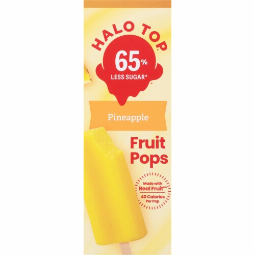 Halo Top Pineapple Fruit Pops Perspective: right