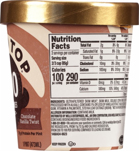 Halo Top® Chocolate Vanilla Twist Light Ice Cream 16 fl oz Perspective: right