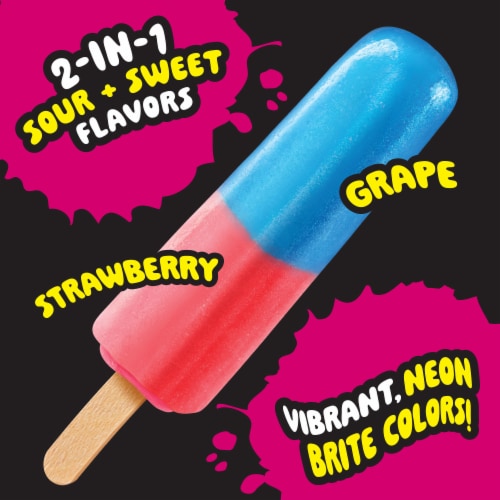 Trolli Grape Strawberry Frozen Gummi Pops Perspective: right