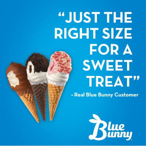 Blue Bunny Mini Swirls Vanilla Cones Perspective: right
