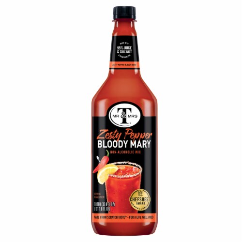 Mr & Mrs T Fiery Pepper Bloody Mary Mix Prepared Cocktails Perspective: right