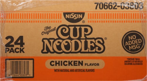 Nissin® Cup Noodles® Chicken Flavor Ramen Noodle Soup Case Perspective: right