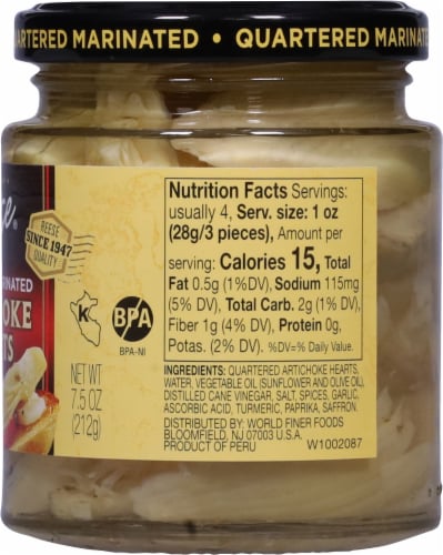 Reese Quartered Marinated Artichoke Hearts Perspective: right