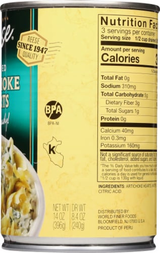 Reese® Chopped Artichoke Hearts Perspective: right