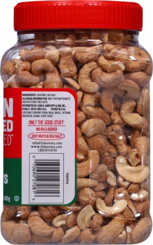 Fisher® Oven Roasted Never Fried™ Whole Cashews Perspective: right