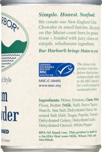 Bar Harbor New England Style Condensed Clam Chowder Perspective: right